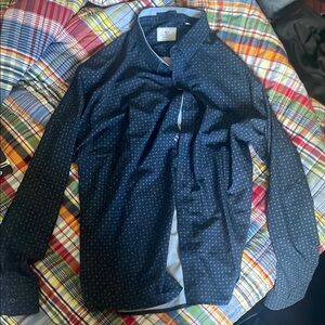 Men's 7 Diamond Navy Blue button down